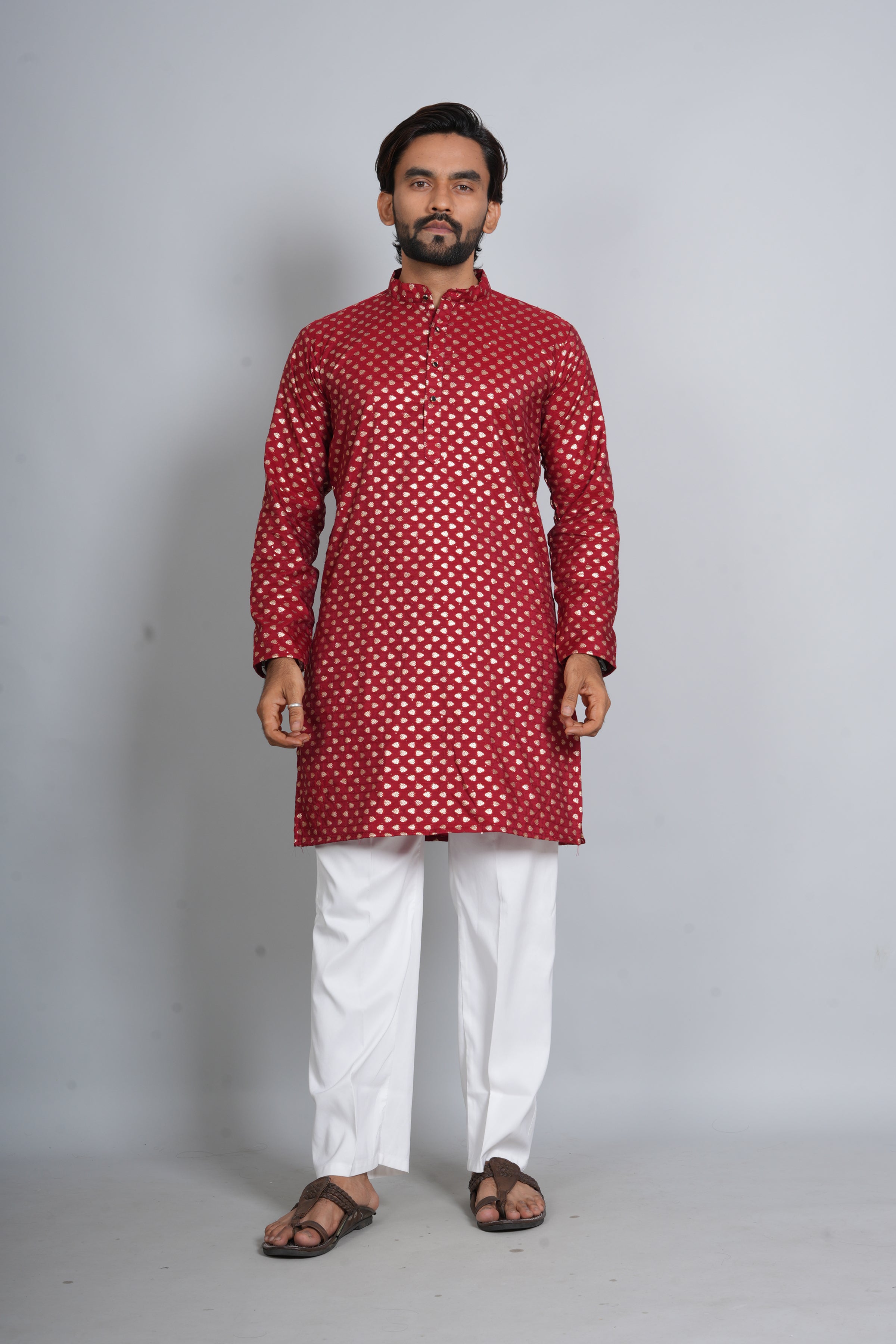 Red SilkKurta Pajama
