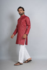 Red SilkKurta Pajama