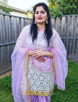 Purple Dhoti Salwar Kameez2