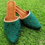 Women Mules/Jutti- Green