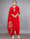 Viscose Rayon Red Suit