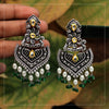 Oxidized Earrings - Green