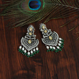 Oxidized Earrings - Green