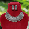 Choker Silver Oxidised Necklace Set