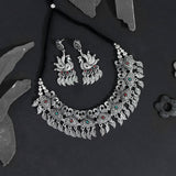 Temple Oxidised Necklace Set