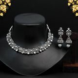Oxidised Necklace With Earring