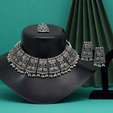 Silver Oxidized Necklace Set