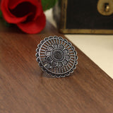 Oxidised Round Shape Ring