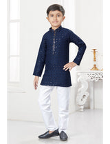 Blue Lucknowi Kurta Pajama Boys
