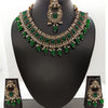 Green Kundan Necklace with Earrings and Maang Tikka