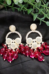 ChandBali Polaki Earrings - Pink