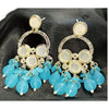 ChandBali Polaki Earrings - Sky Blue