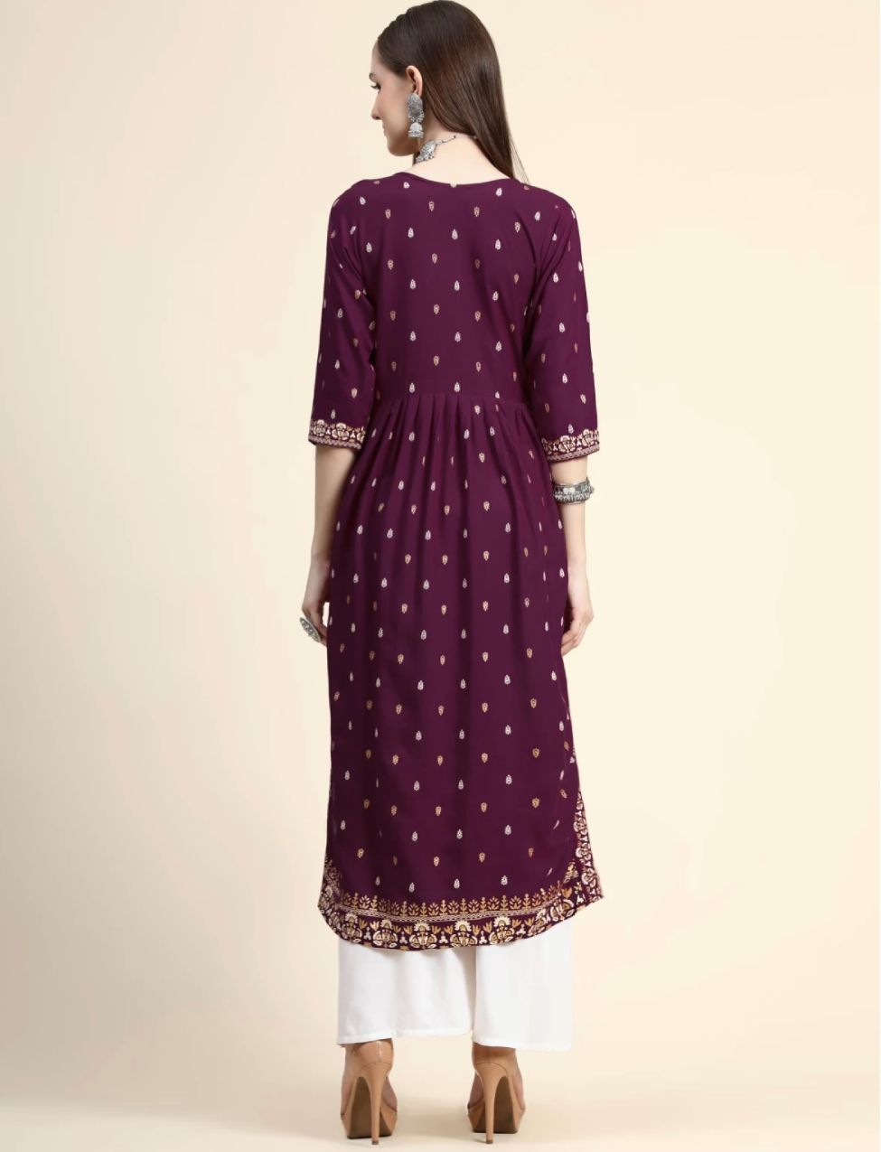 Purple Nyra Cut kurti Woman