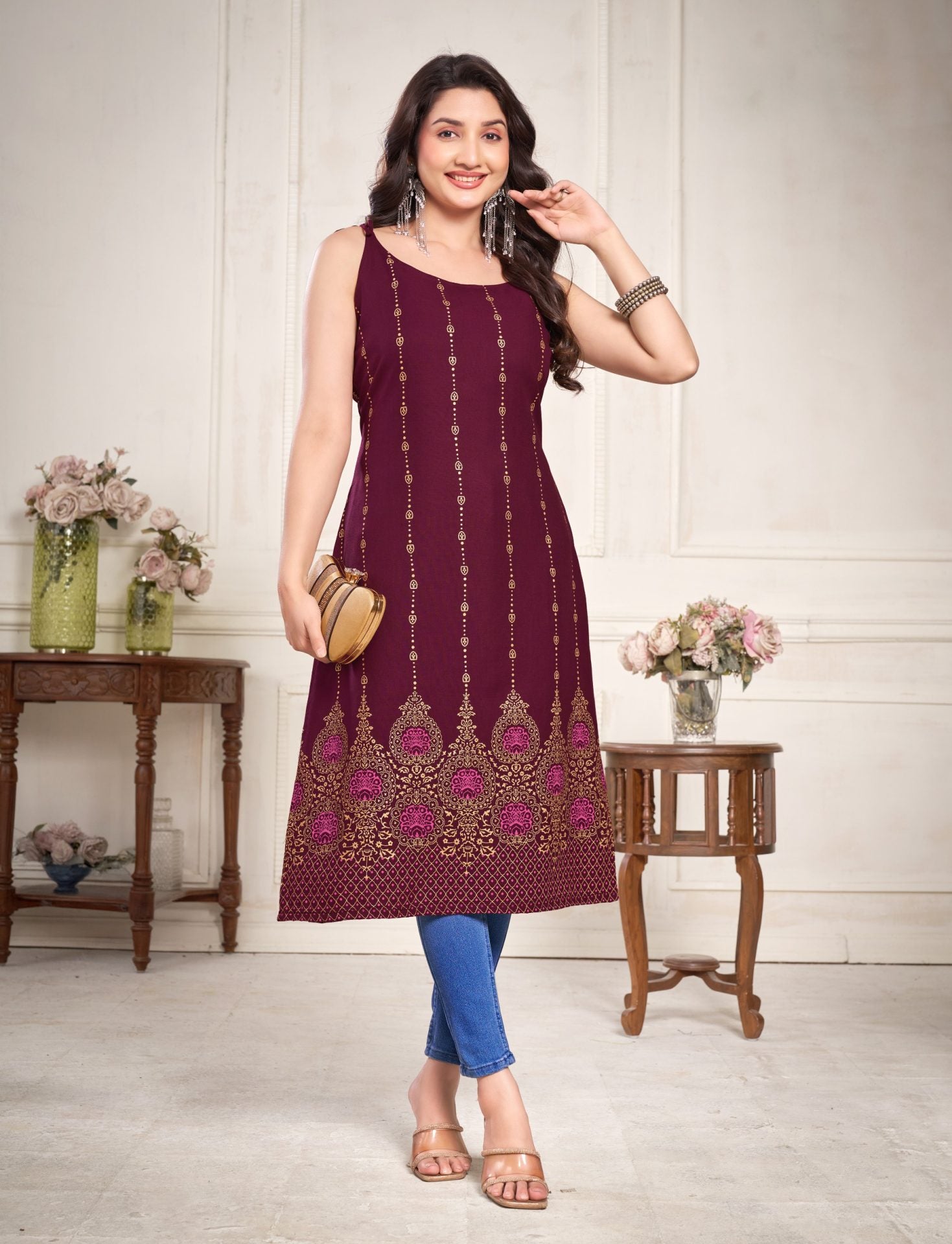 Printed Straight Cotton Kurti