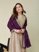 Embroidered Silk Anarkali Kurti Set