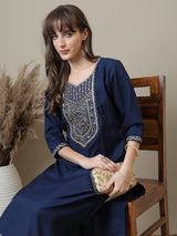 Neck Embroidery Kurti