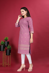 Lavender Rayon Kurti Women