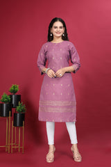 Lavender Rayon Kurti Women