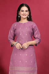 Lavender Rayon Kurti Women