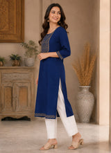 Neck Embroidery Kurti