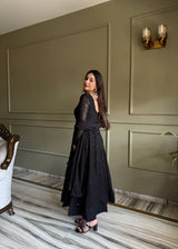 Black Sequence Anarkali Suit
