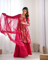 Floral Printed Festival Wear Palazzo Suit
