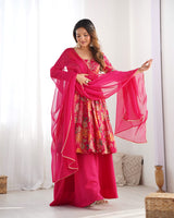 Floral Printed Festival Wear Palazzo Suit