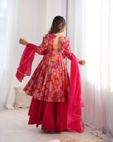 Floral Printed Festival Wear Palazzo Suit