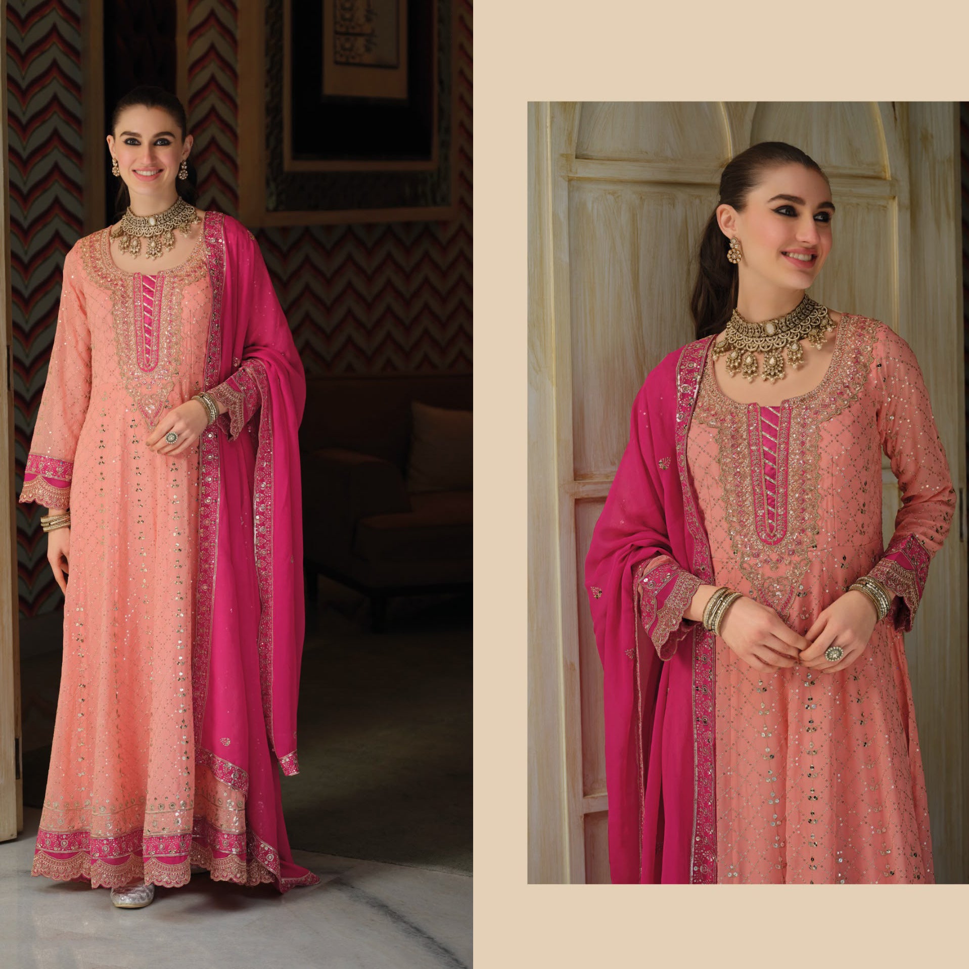 Heavy Long Anarkali With Duppatta