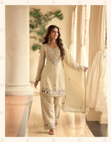 Mirror Work Silk Suit