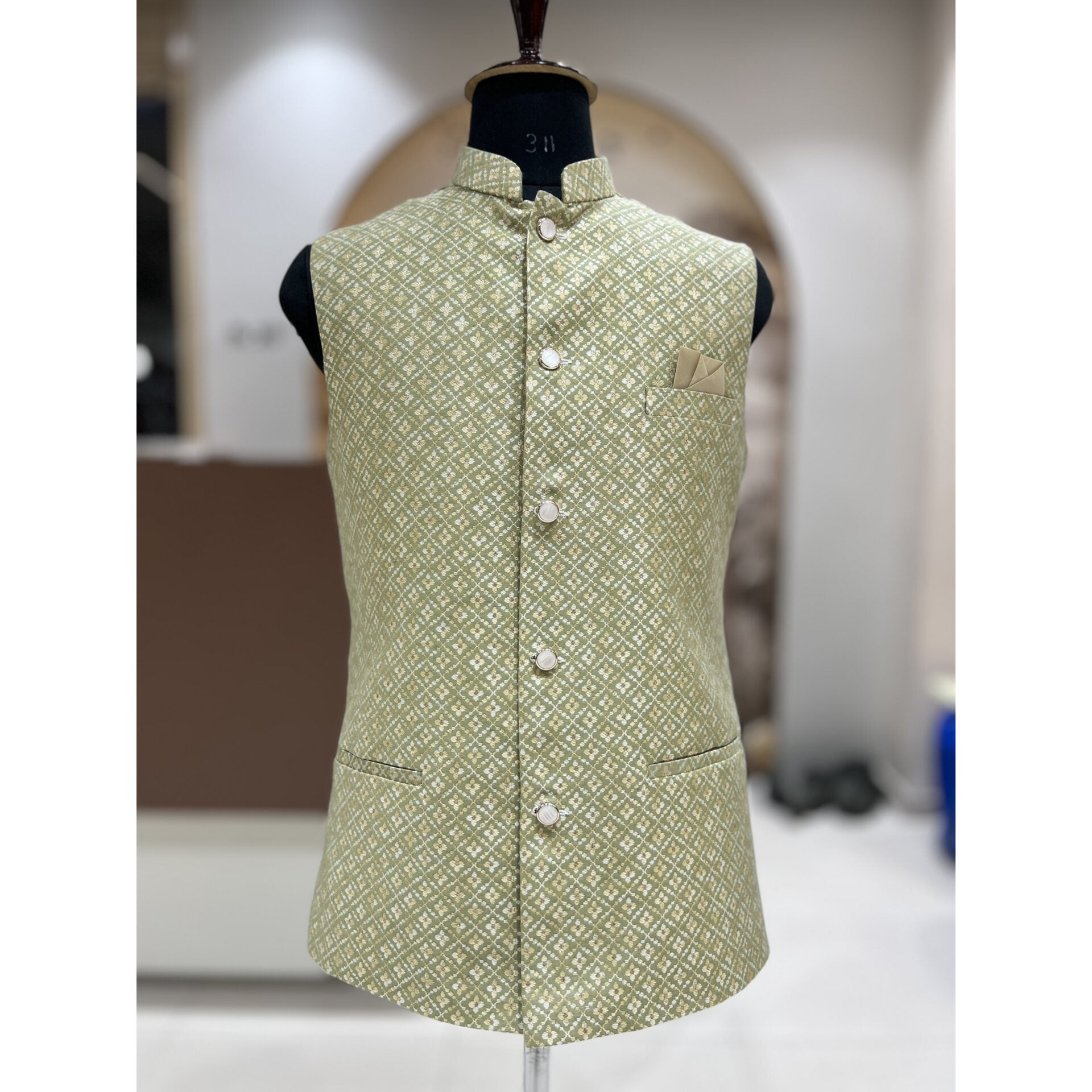 Mens Jacqurd Nehru Jacket