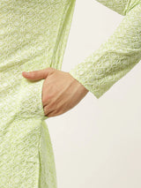Green Chikankari Kurta Payjama