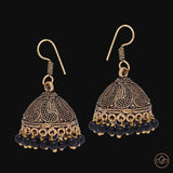 Golden jhumki earrings
