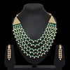Long Mala Necklace Set - Red/Green
