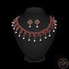 Oxidised Red Necklace Set
