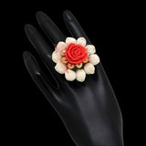 Floral Rose & Jasmine Flower Ring