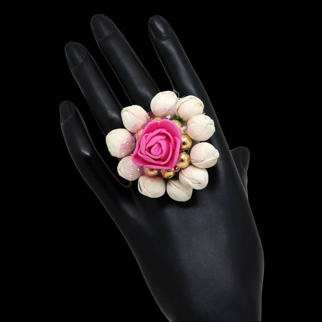 Floral Rose & Jasmine Flower Ring