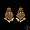 Leafy Golden Tone Earrings