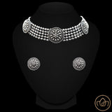 Oxidised Silver Necklace Set