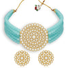 Gold Plated Pearl Choker Necklace Set