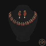 Peacock Oxidised Necklace with Earrings