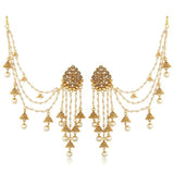 Bahubali Jhumki Earrings With Ear Chain