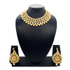 Golden Choker Necklace Set with Earrings