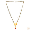 Maroon Colour Glass Stone Mangalsutra