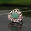 Mint Rose Gold AD Ring