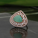 Mint Rose Gold AD Ring