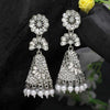 Silver Rhinestone Dangling Earrings