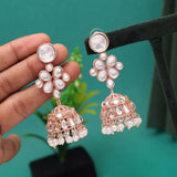 Rose Gold Kundan Earrings