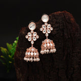 Rose Gold Kundan Earrings