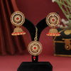 Kundan Earrings With Maang Tikka3